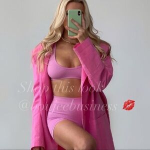 ZARA BNWT Seamless Top + Shorts 2pc Coord Set